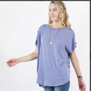Shoulder Button Detail Tunic L